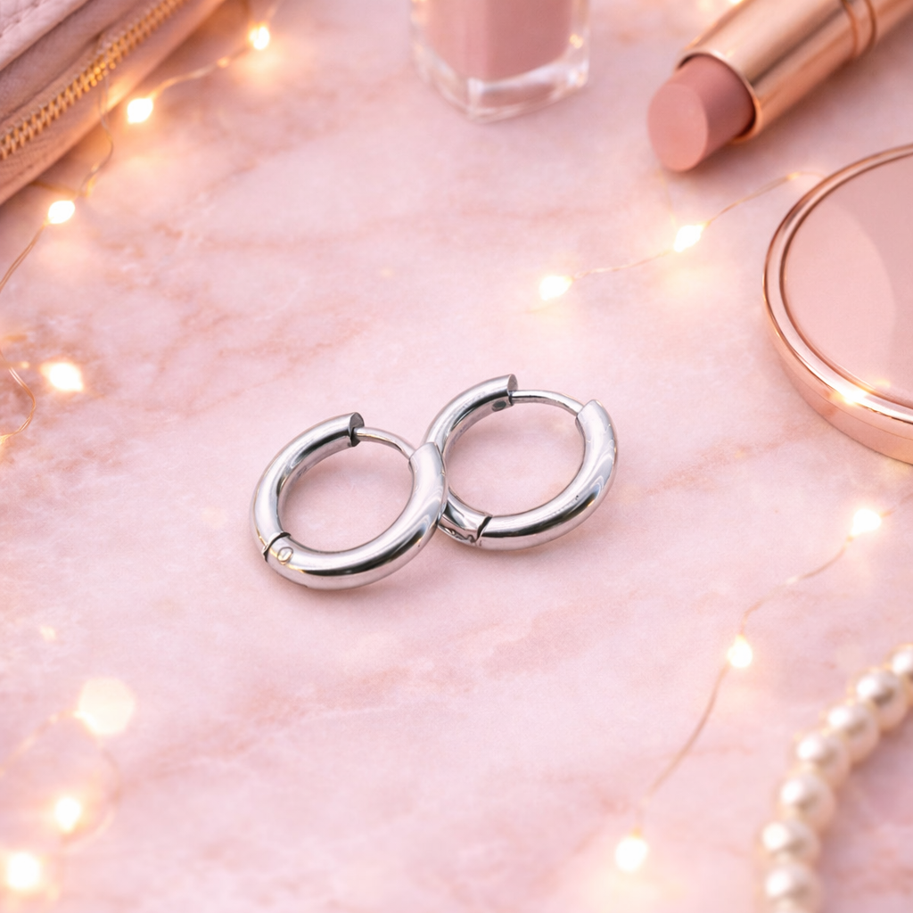 Hoop Earrings For Women, Small Silver Huggie Hoops, Dainty Everyday Earrings, Minimalist Hoop Earrings, A002 The Funky Bird - {{mens earrings}}