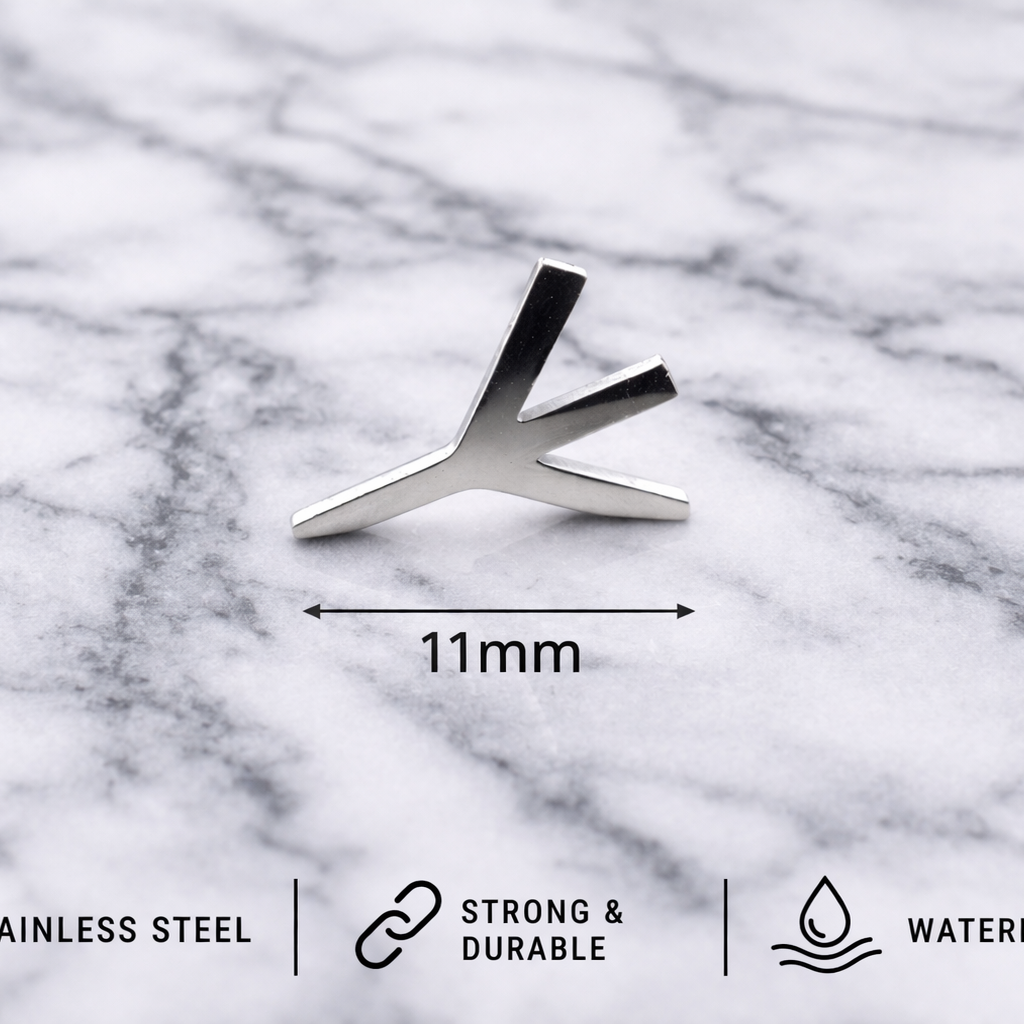 Mens Earrings - Silver Stud Earrings, Men, Minimalist Male Earring, Rune, Defense, Protection, Mens Stud Earrings, Studs for Men, A255 The Funky Bird - {{mens earrings}}