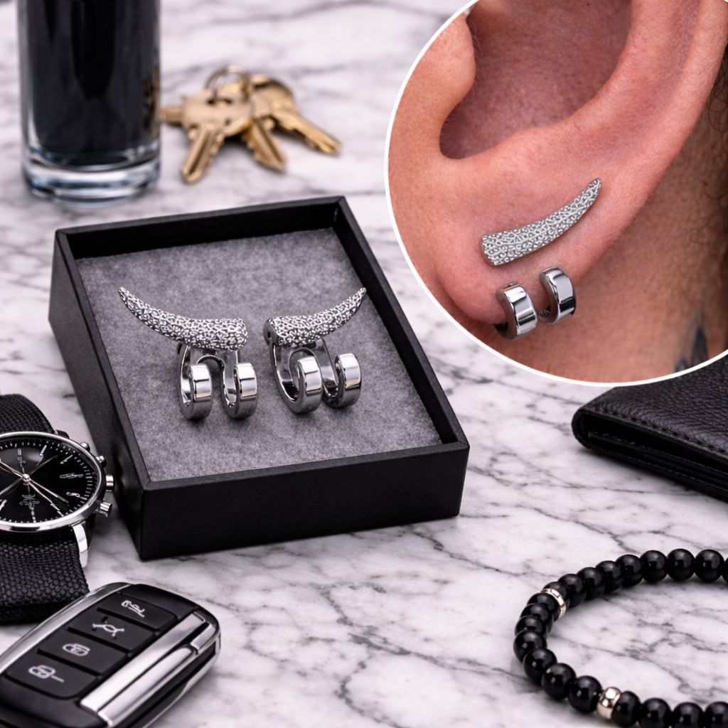 Manly Earrings - Silver Stud Earrings, Men, Edgy Male Earring, Silver Mens Earrings, Studs for Men, sword studs The Funky Bird - {{mens earrings}}