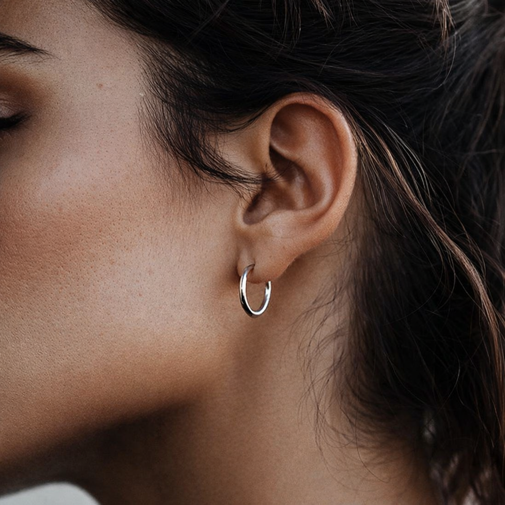 Hoop Earrings For Women, Small Silver Huggie Hoops, Dainty Everyday Earrings, Minimalist Hoop Earrings, A002 The Funky Bird - {{mens earrings}}