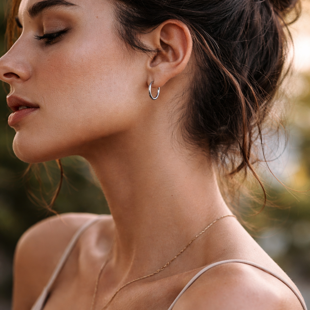 Hoop Earrings For Women, Small Silver Huggie Hoops, Dainty Everyday Earrings, Minimalist Hoop Earrings, A002 The Funky Bird - {{mens earrings}}