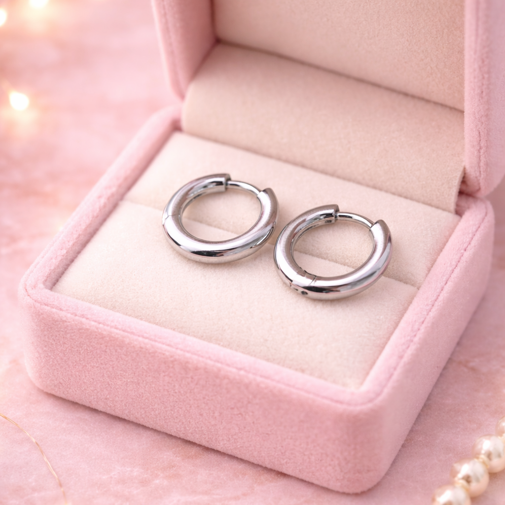 Hoop Earrings For Women, Small Silver Huggie Hoops, Dainty Everyday Earrings, Minimalist Hoop Earrings, A002 The Funky Bird - {{mens earrings}}