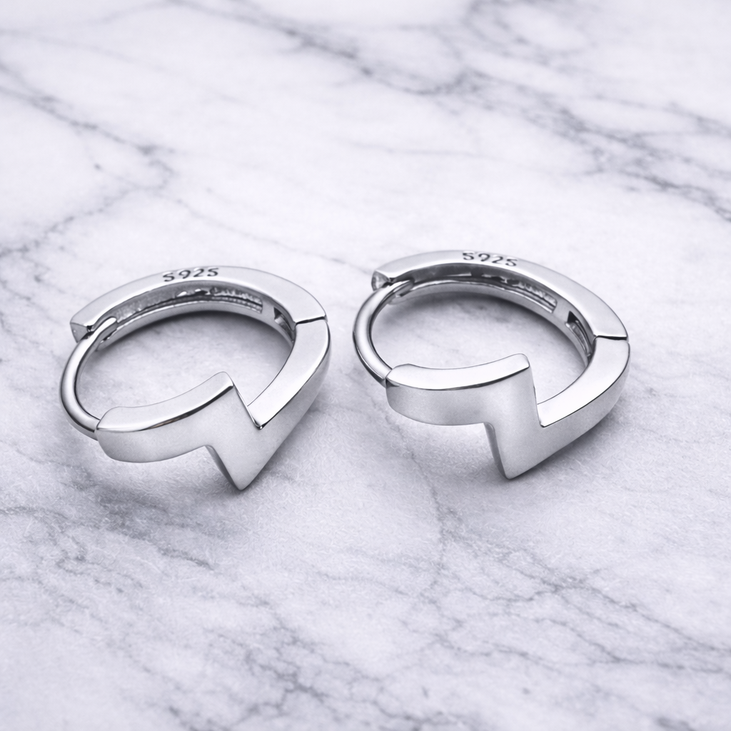 Mens Hoops, Huggie Hoop Earrings, Small Hoop Earring Pair, Minimalist Mens Hoops, Alternative Hoops, CoolHuggies, Mens Earrings, A144 The Funky Bird - {{mens earrings}}