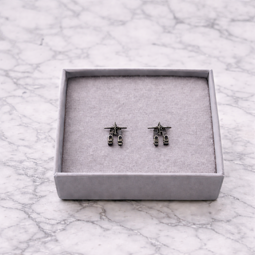 Mens Earrings - Gun Metal Grey Silver Stud Earrings, Minimalist Male Earring, Mens Stud Earrings, Studs for Men, star hook earrings, A479 The Funky Bird - {{mens earrings}}