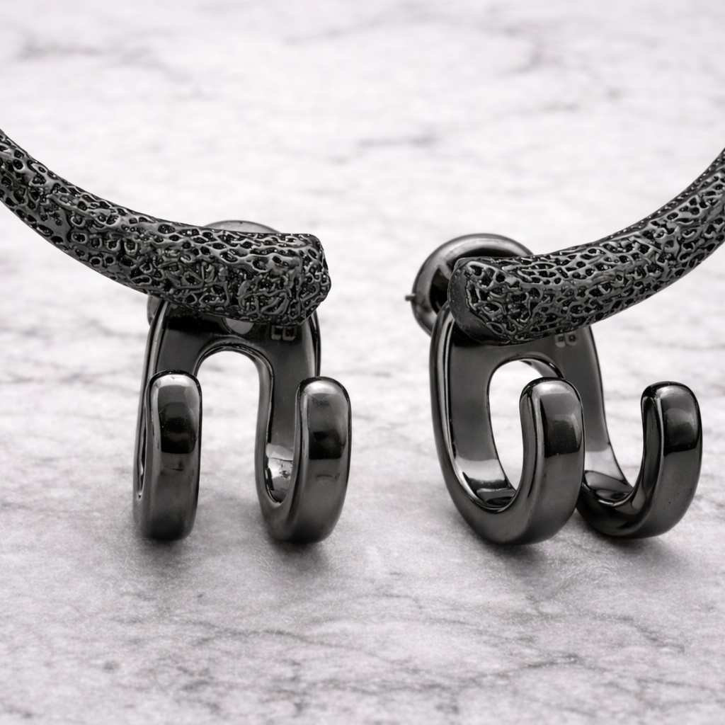 Mens Earrings - Grey Silver Stud Earrings, Men, Minimalist, Grey Silver Earring, Silver, Mens Stud Earrings, Studs for Men, tick, A229 The Funky Bird - {{mens earrings}}