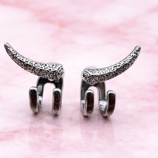 Women's Earrings - Silver Stud Earrings, Minimalist Women Earring, Gifts for Wife, Women's Stud Earrings, Studs for Women, Edgy earrings The Funky Bird - {{mens earrings}}