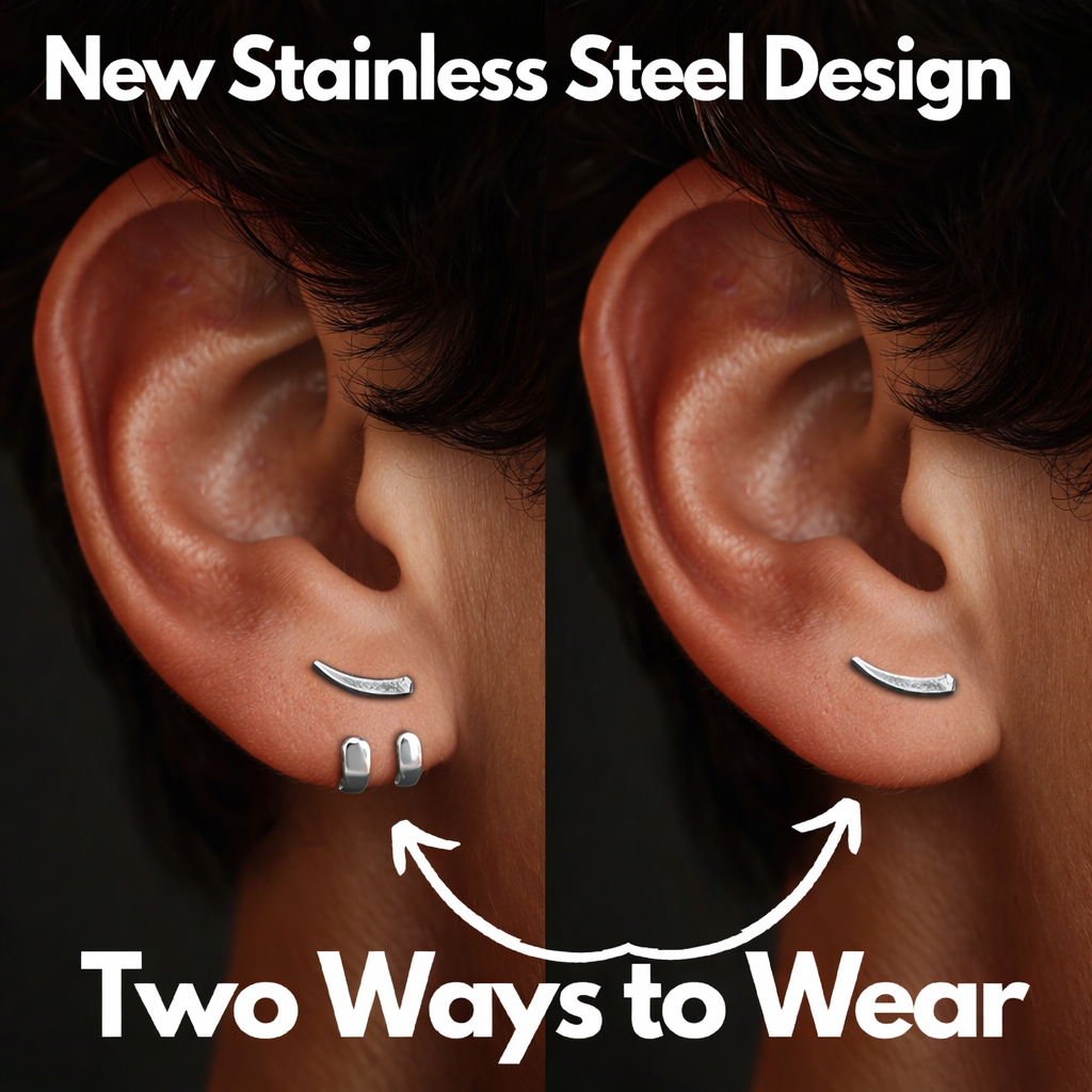 Women's Earrings - Silver Stud Earrings, Minimalist Women Earring, Gifts for Wife, Women's Stud Earrings, Studs for Women, Edgy earrings The Funky Bird - {{mens earrings}}